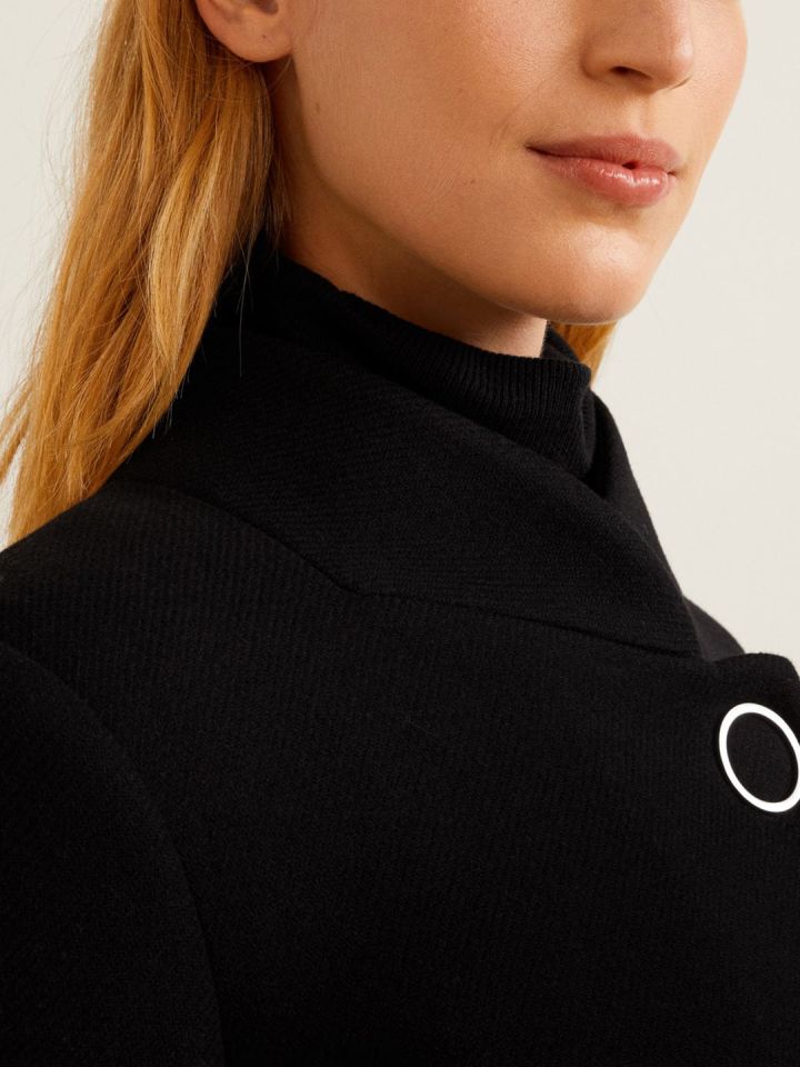 Mango venus coat black sale