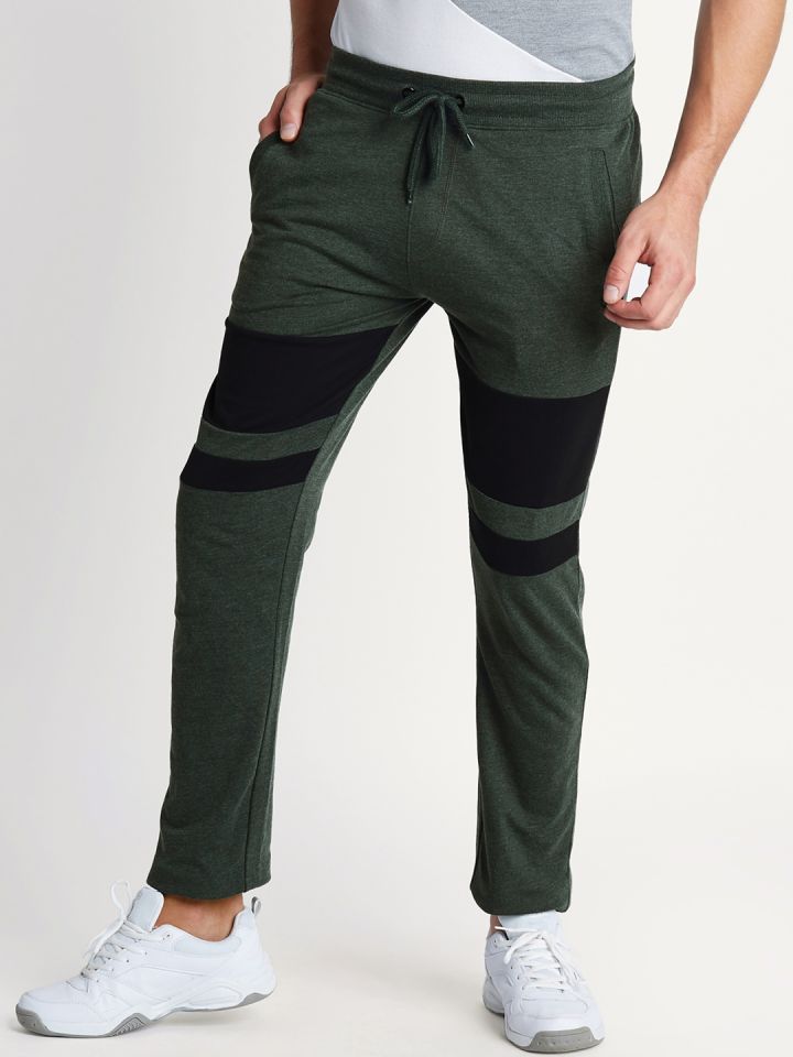 Ajile by Pantaloons Men Olive Green Slim Fit Track Pants