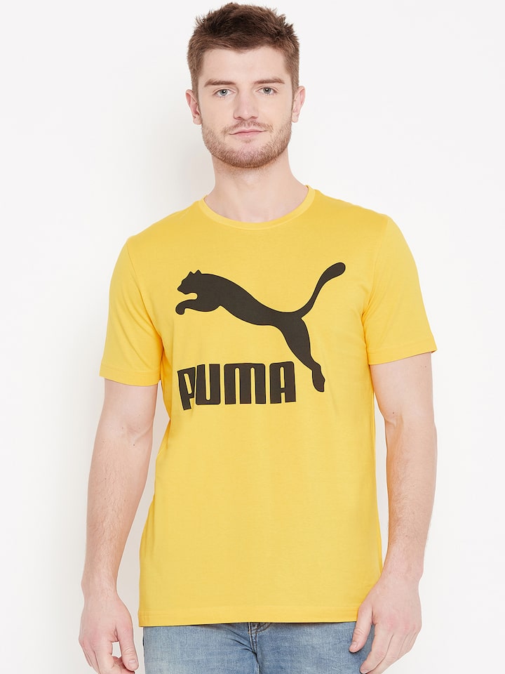 Yellow Printed Classics Logo T Shirt 