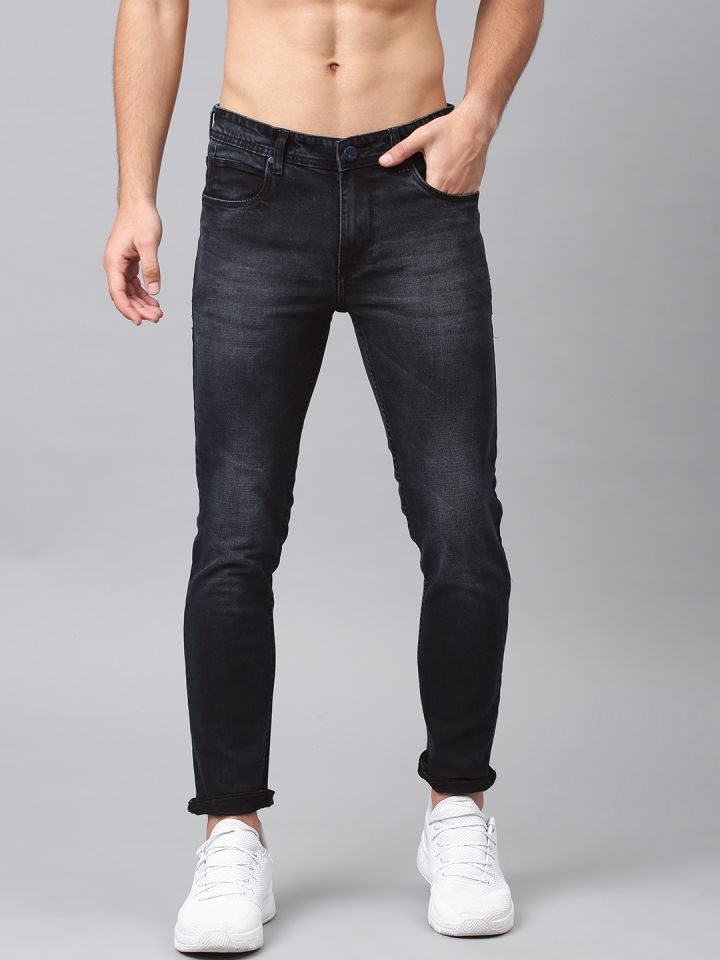 HRX by Hrithik Roshan Men Blue Skinny Fit Mid Rise Clean Look Stretchable Jeans