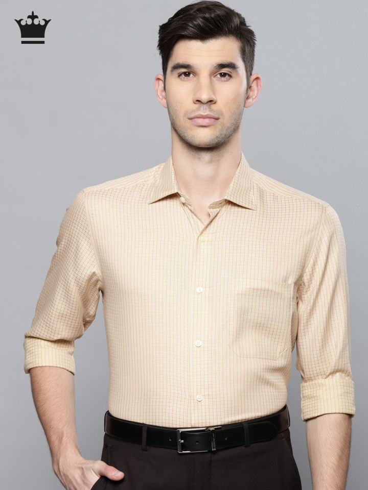 mens beige formal shirt