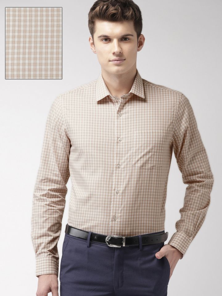 mens beige formal shirt