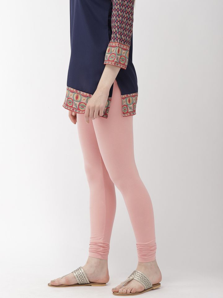 Buy Go Colors Women Brown Solid Churidar Length Leggings - Leggings for  Women 7197279
