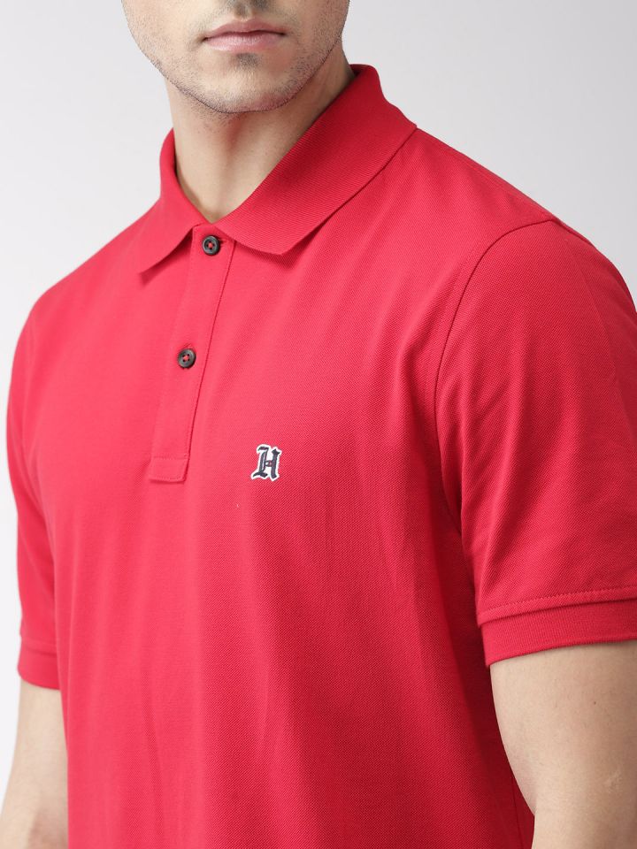 Buy Tommy Hilfiger LEWIS HAMILTON Men Red Solid Polo Collar Pure