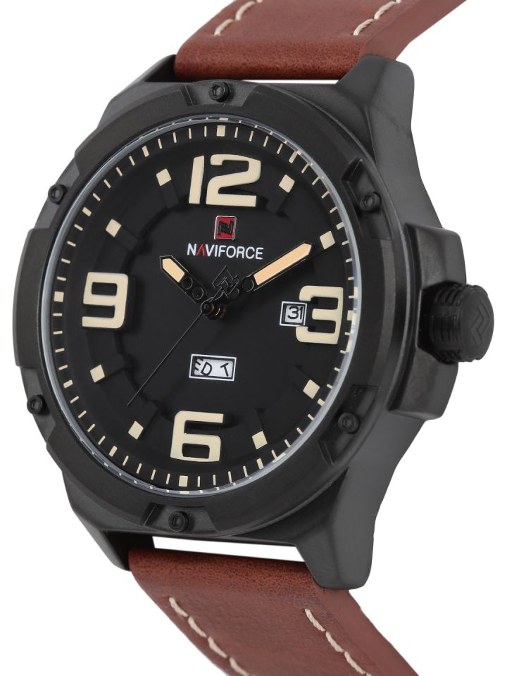 Naviforce Men Black Analogue Watch NF9100BYBN