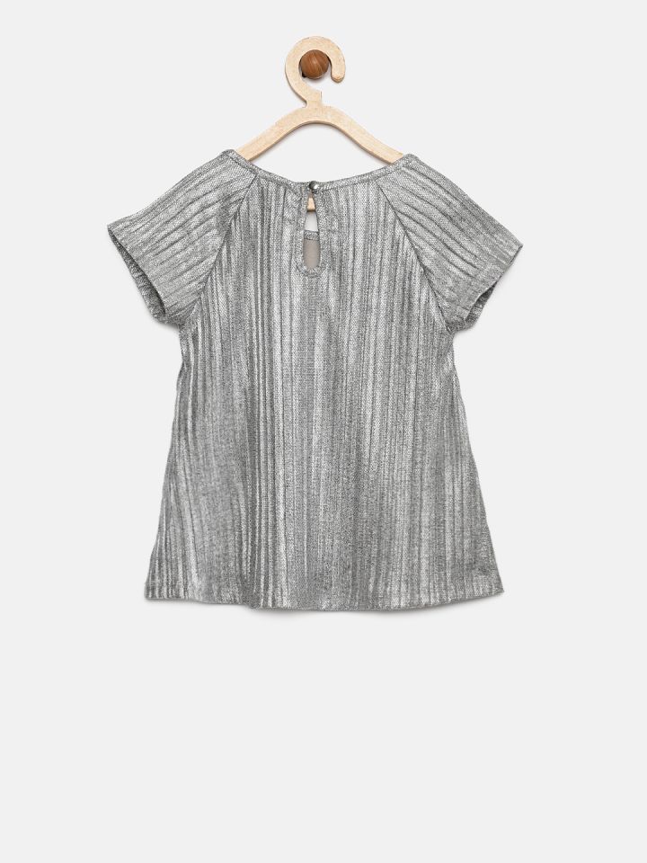 Silver tops deals for girls