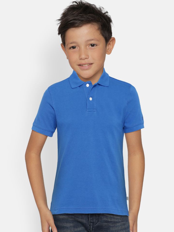 boys blue polo shirt