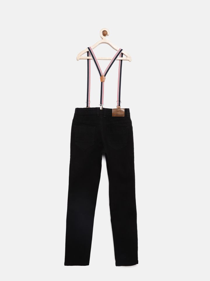 Boys jeans with suspenders top