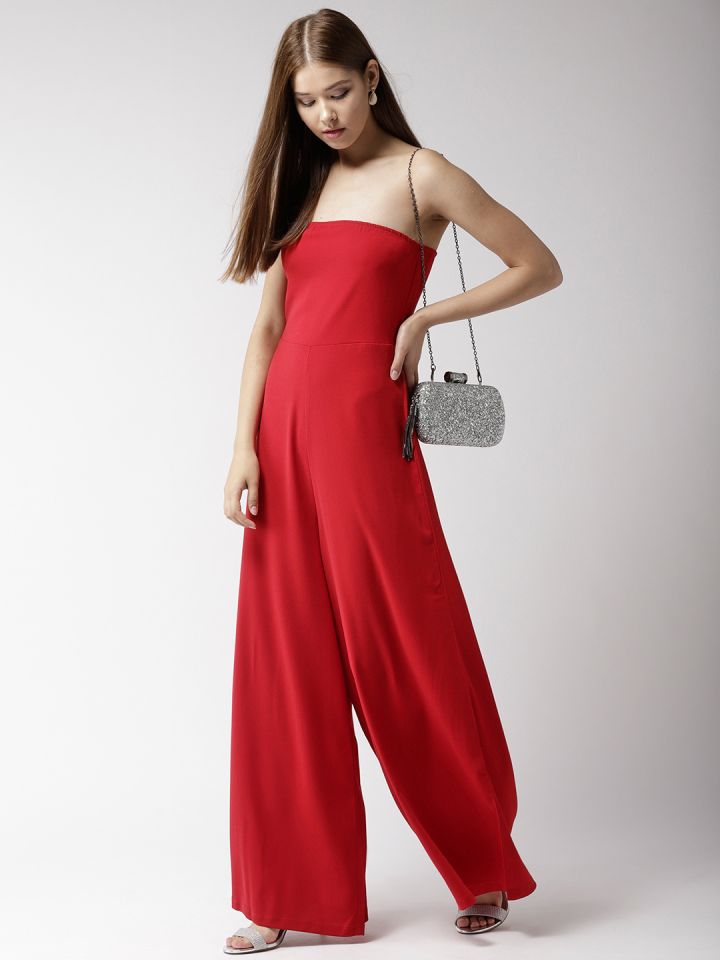 Red 2025 tube jumpsuit