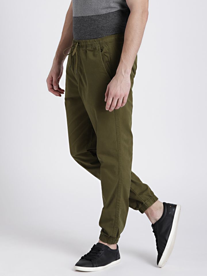 twill joggers with gapflex