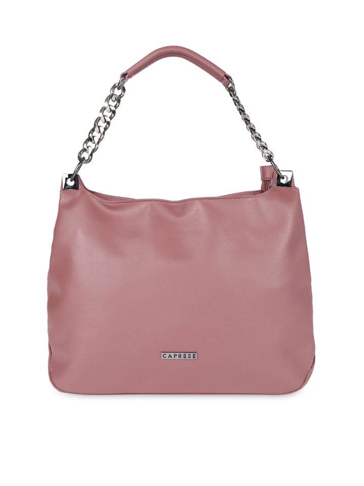 Buy Caprese Pink Solid Hobo Bag Handbags for Women 7227366 Myntra