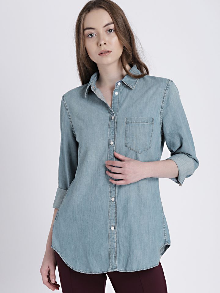 gap women's denim shirts