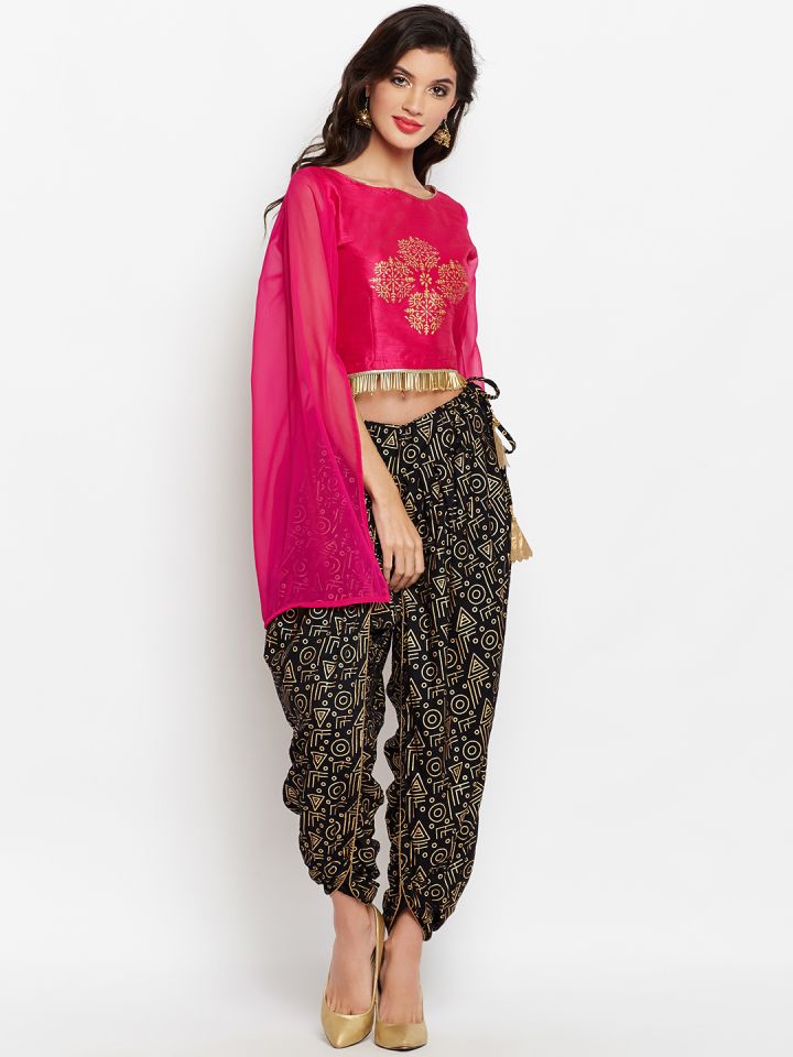 Dhoti pants sales and crop top
