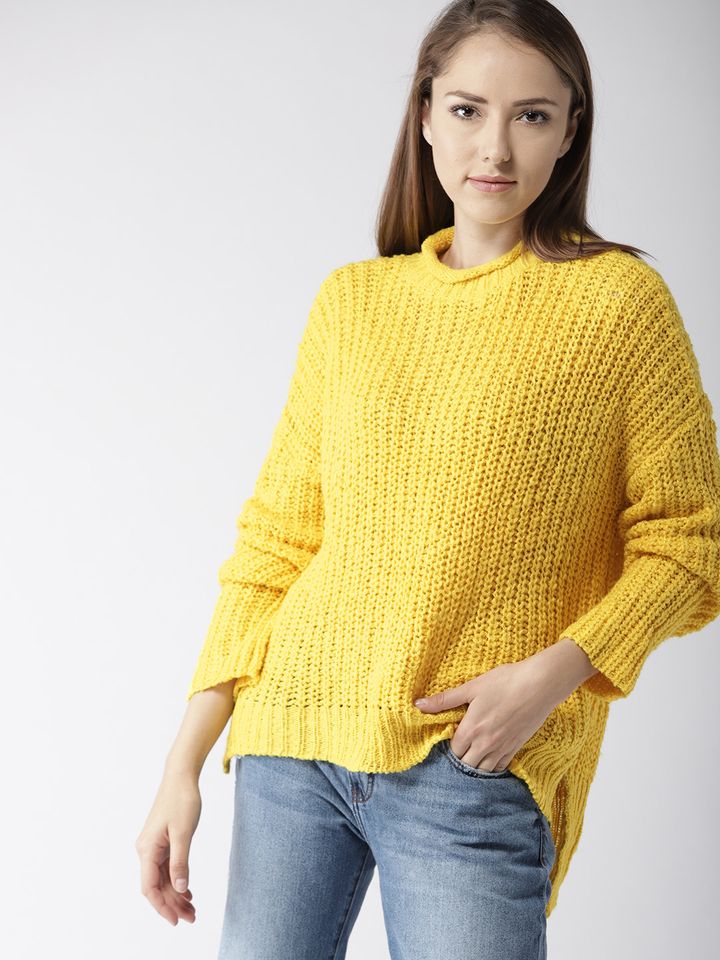 yellow wool sweater