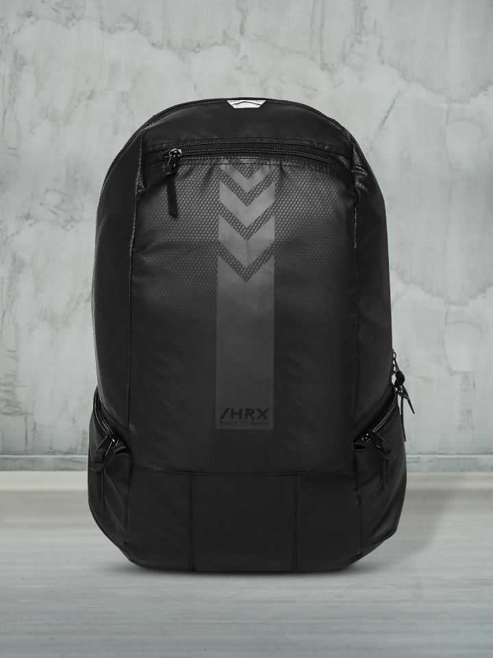 Buy HRX By Hrithik Roshan Unisex Black Graphic Backpack