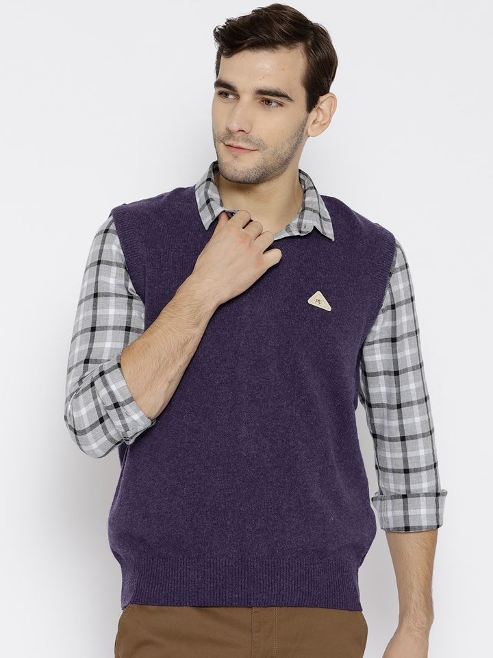 purple sweater vest