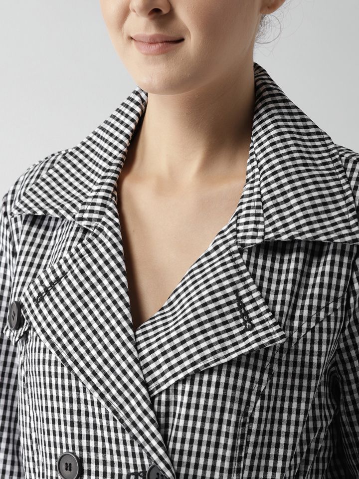 Black and white coats ladies hot sale