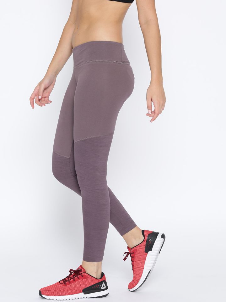 Reebok Women Mauve Essentials CB Marble Training Tights