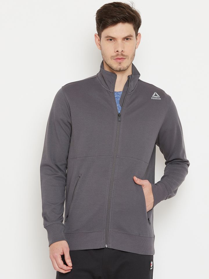 Reebok full sleeve solid men's best sale jacket