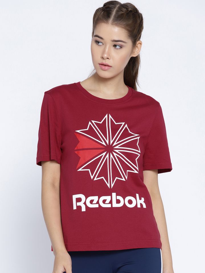 Reebok classic t shirts womens sale red