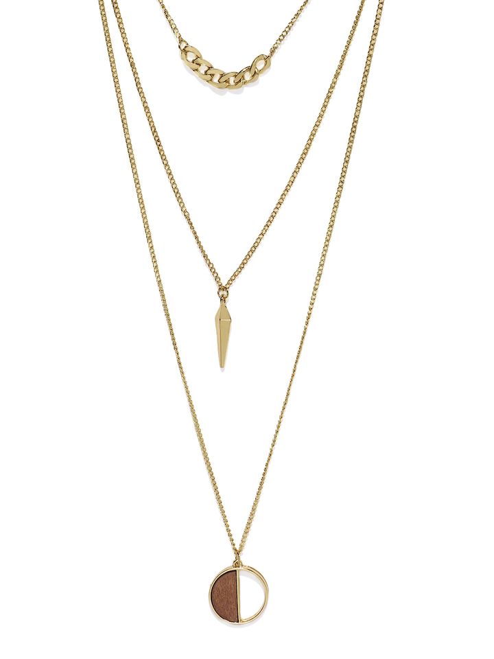 Tipsyfly Coffee Brown Alloy Gold Plated 
