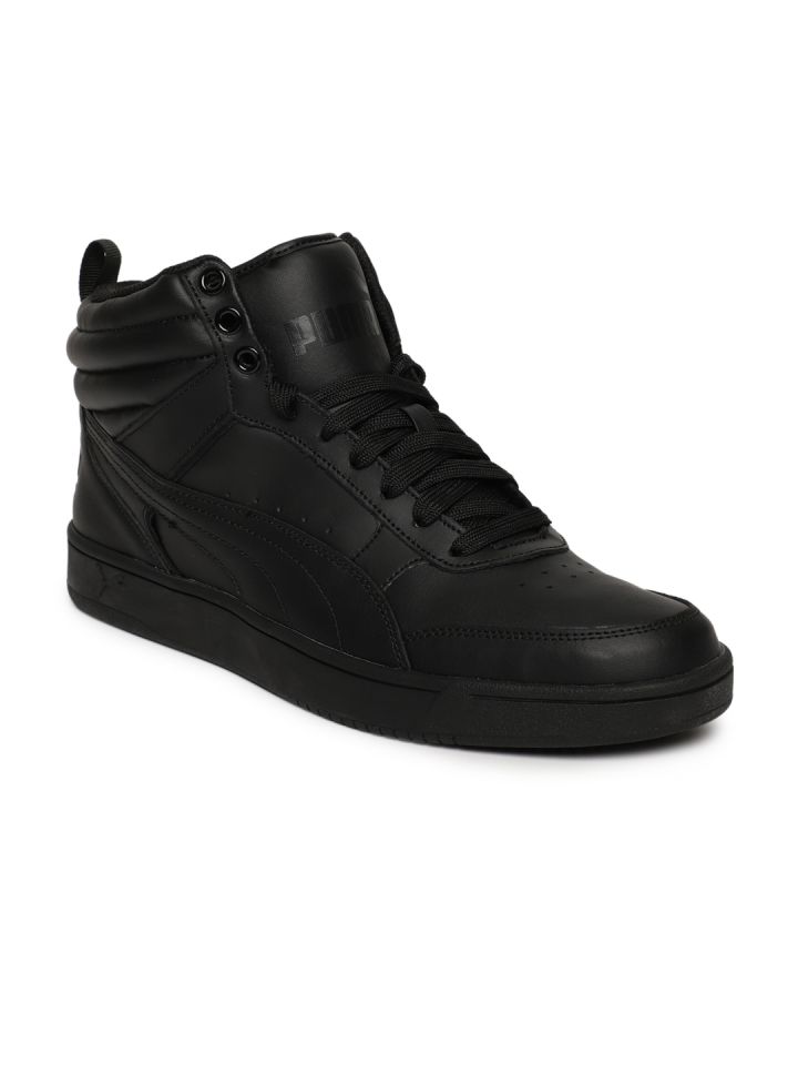 Buy Puma Men Black Rebound V2 Mid Top Sneakers Casual Shoes for 8092207 | Myntra