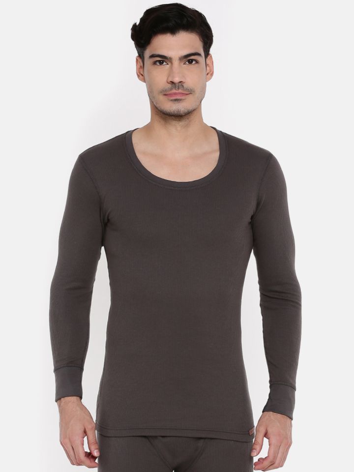 Mens grey thermal top sales