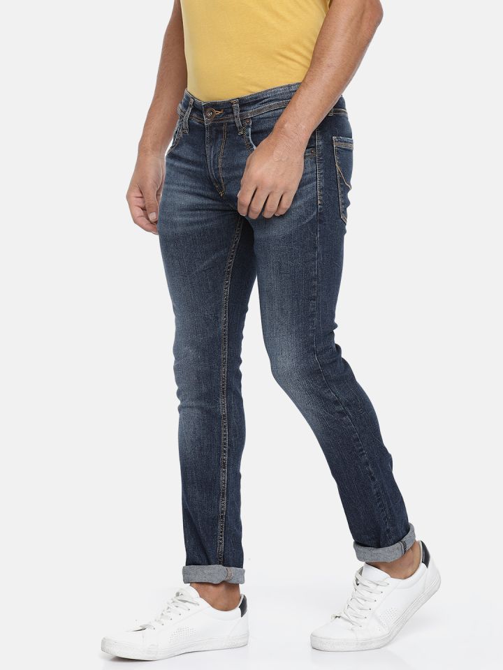 Buy Pepe Jeans Men Blue Bran Cane Skinny Fit Low Rise Clean Look  Stretchable Jeans - Jeans for Men 7254722 | Myntra