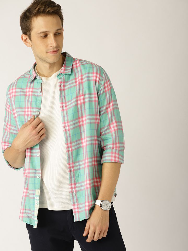 Pink and green shirt clearance