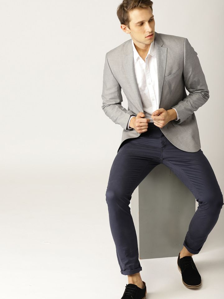 Smart casual 2024 grey blazer