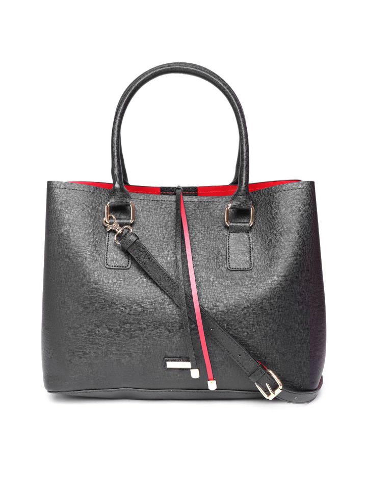 Aldo black on sale purse red inside