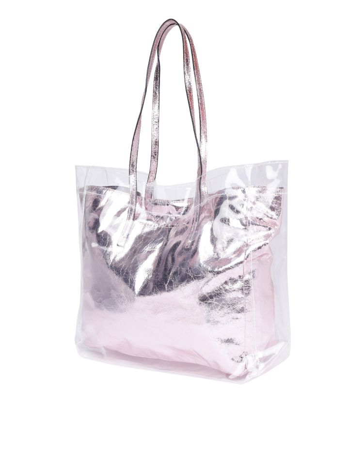 ALDO Pink Transparent Textured Shoulder Bag