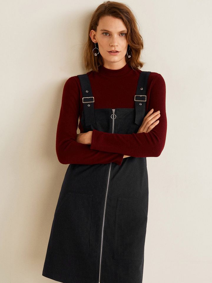 myntra pinafore dress