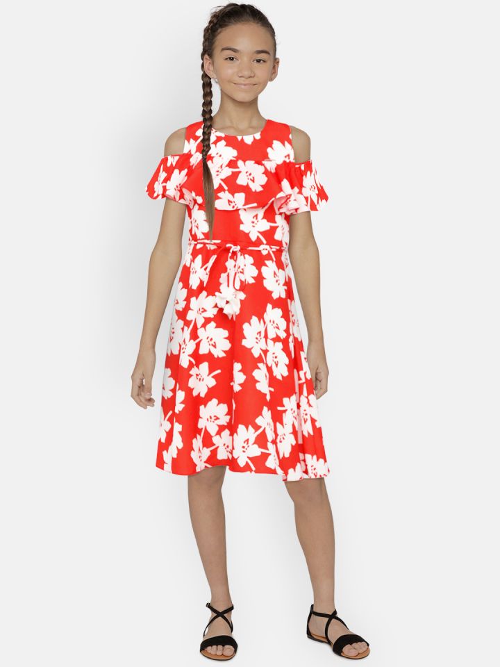 myntra red dress