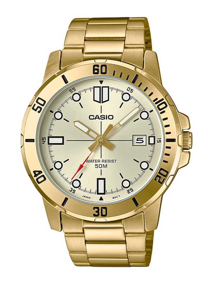 Mens gold casio clearance