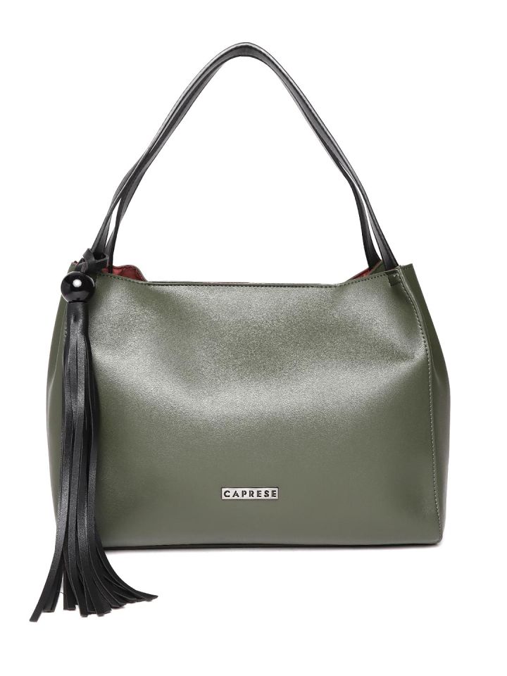 caprese green solid shoulder bag