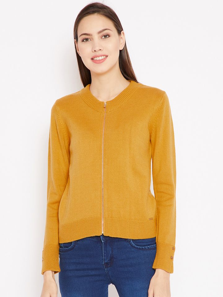 Buy Madame Women Mustard Yellow Solid 