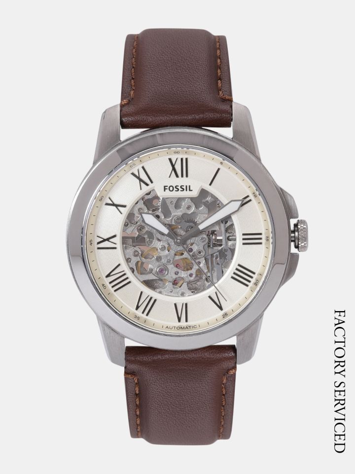 Buy Fossil Men Cream Coloured Factory Serviced Analogue Watch