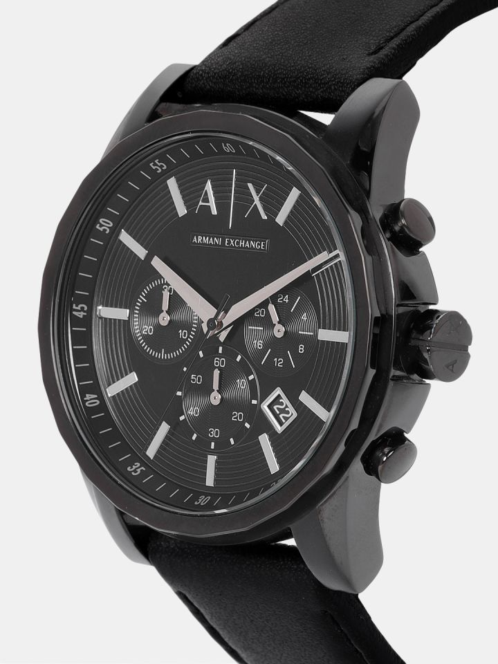 Buy Armani Exchange Men Black Factory Serviced Chronograph Watch