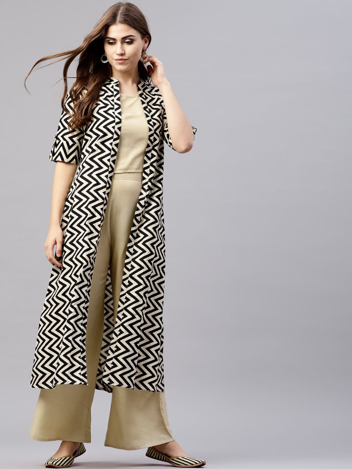 Buy AKS Top With Ethnic Shrug Palazzos Co Ords for Women