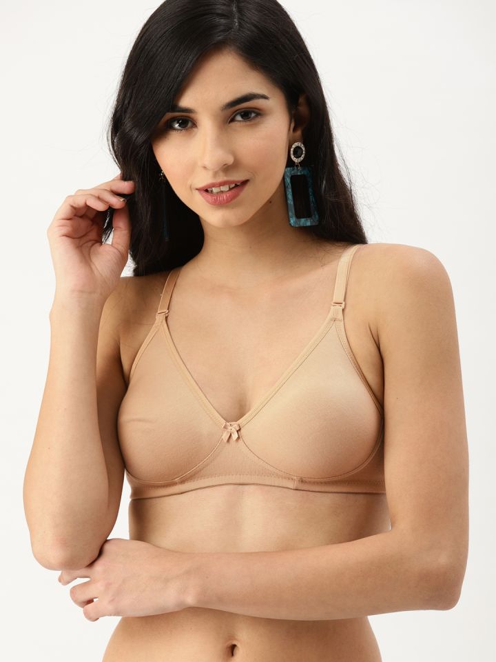 Buy DressBerry Beige Solid Non Wired Non Padded Everyday Bra 029B