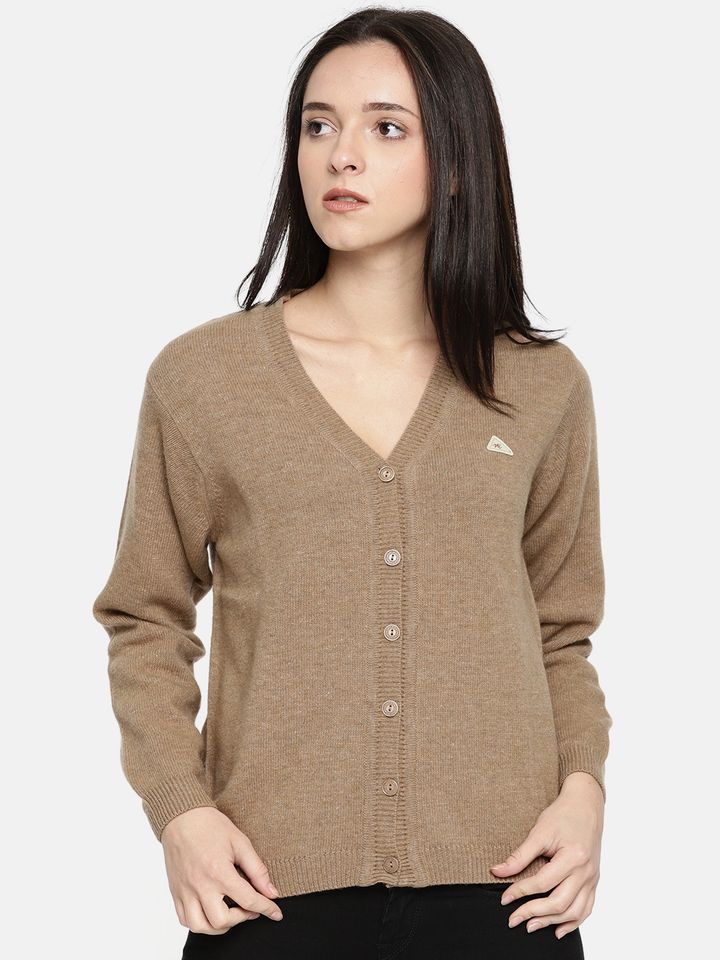 Buy Monte Carlo Women Brown Solid 