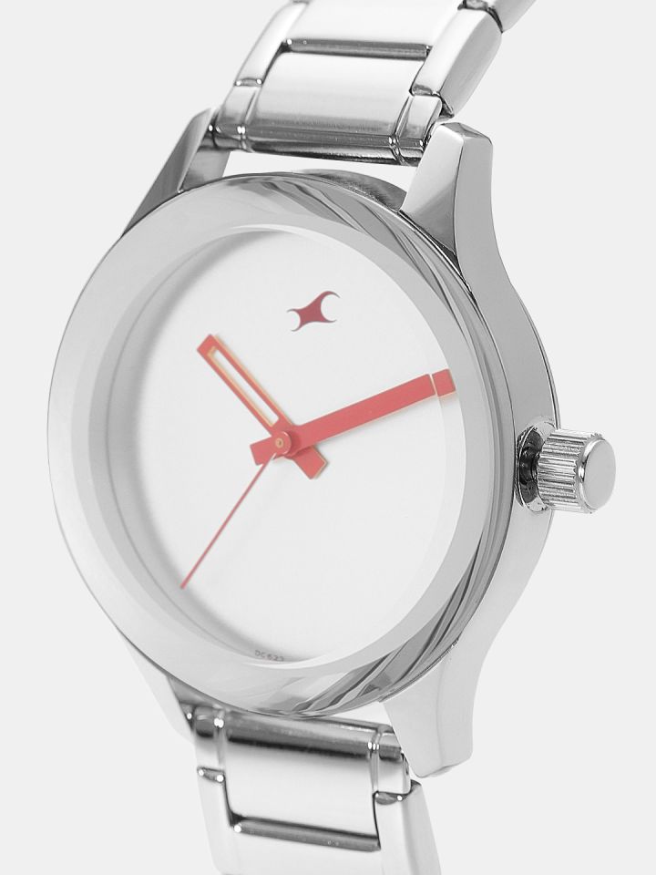 Fastrack Women Silver Toned Analogue Watch NK6078SM02