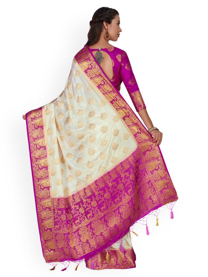 Kanjivaram silk sales saree myntra