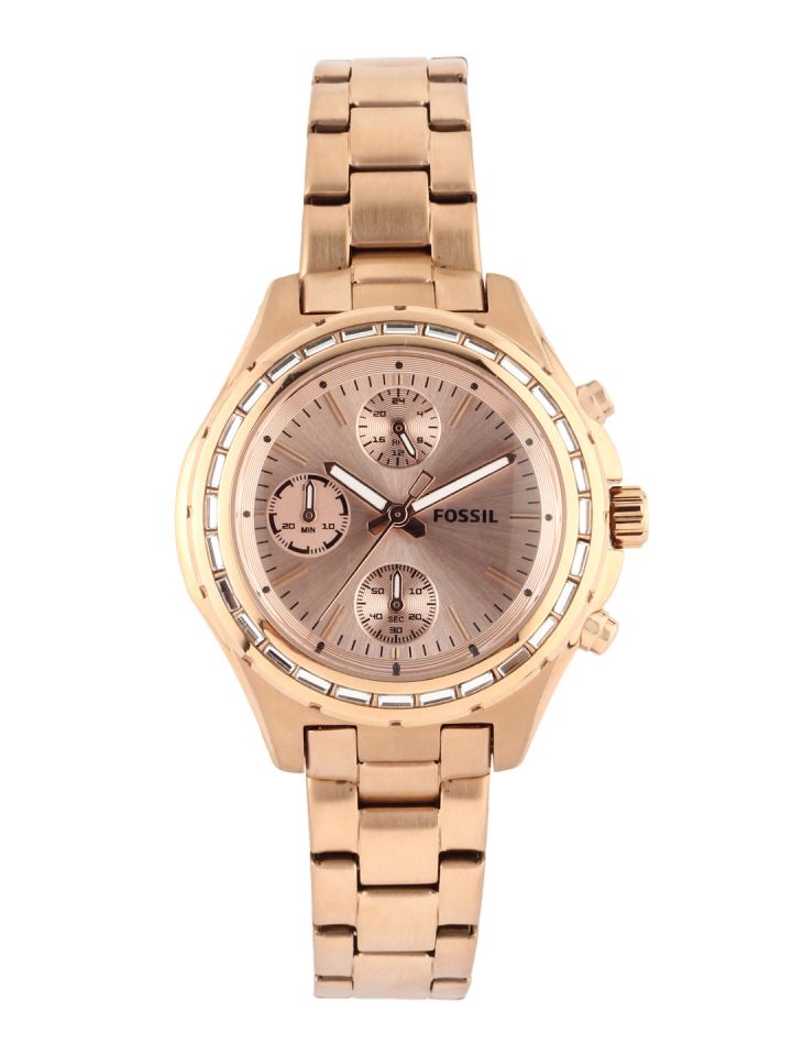 Buy Fossil Women Copper Toned Dial Chronograph Analogue Watch