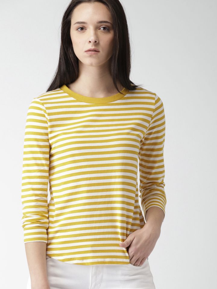 Mustard yellow shop womens tops