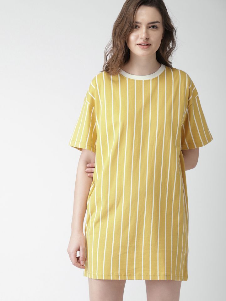 Forever 21 hotsell yellow striped dress