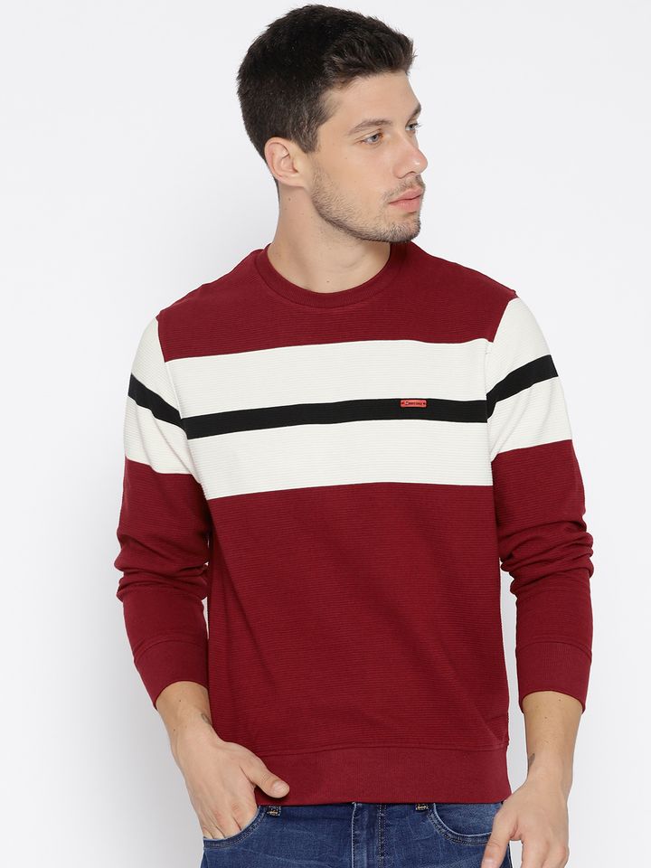 Buy Monte Carlo Men Maroon \u0026 White 