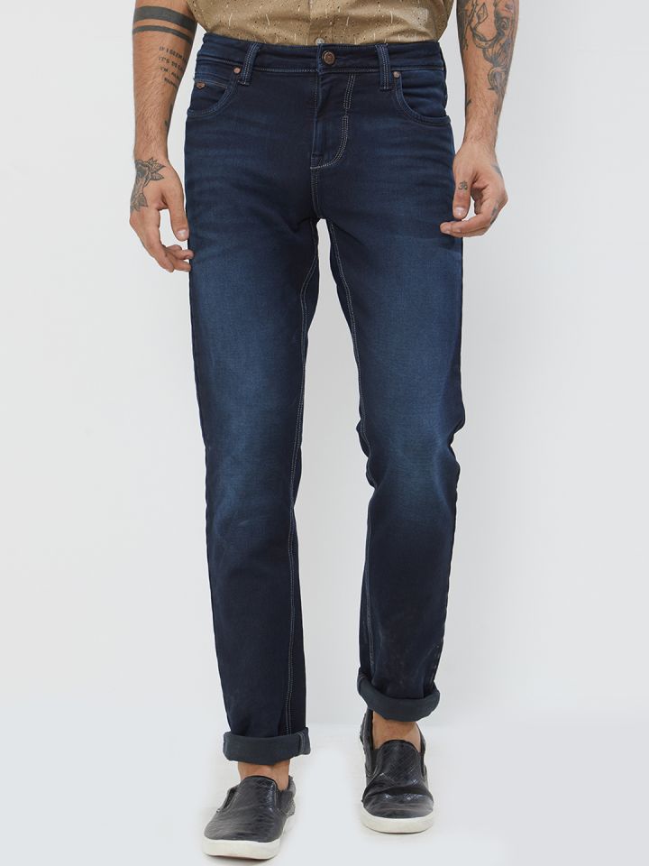 Buy Integriti Men Blue Slim Fit Mid Rise Clean Look Jeans Jeans