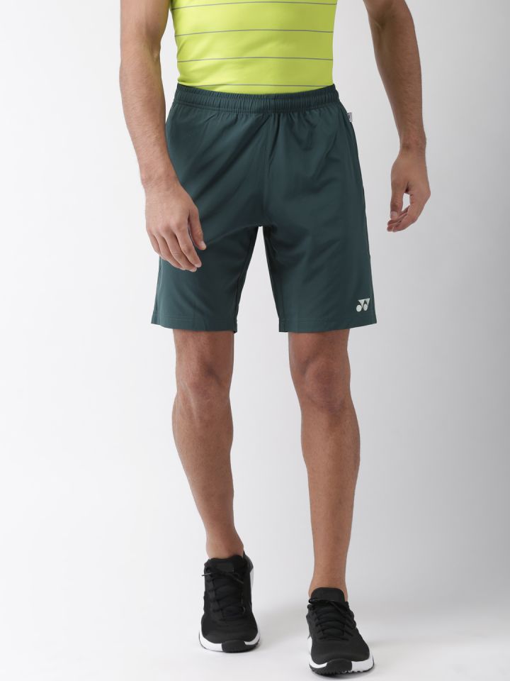 Buy YONEX Men Teal Blue Solid Regular Fit Sports Shorts Shorts